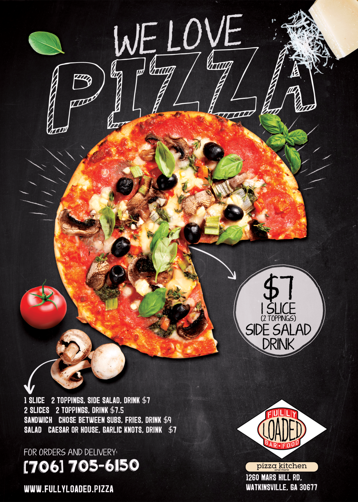 Fully Loaded Pizza Kitchen Lunch Specials Flyer Jpg Fully Loaded Pizza